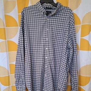Mens Lucky Brand Saturday Stretch Plaid Button Down Shirt XXL